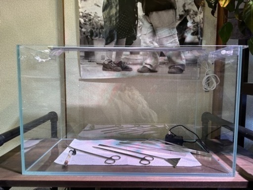 中古、オールガラス水槽セット