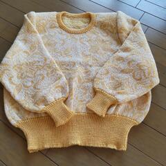 ニット  セーター＆スカート  機械編み  ハンドメイドの画像