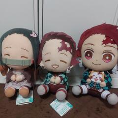 新品　鬼滅の刃でっかいぽふっとぬいぐるみ　ネックストラップ　メラミンカップ　キーホルダー　まとめ売りの画像