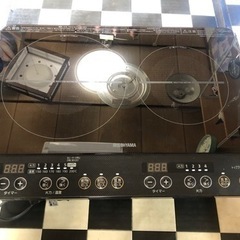 【リサイクルサービス八光　田上店】アイリスオーヤマ IRISOHYAMA IHK-WKT2-B [2口 IHコンロ ブラック]