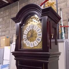 ホールクロック エボリ スペイン製 真鍮装飾 ウエストミンスター 柱