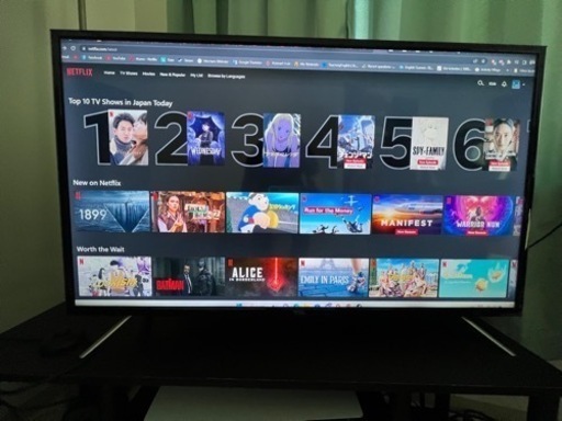 TCL 43型 テレビ 本体とリモコンのセット 2018年モデル