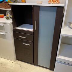宇都宮でオシャレな家具を探すなら『オトワリバース！』ミドルレンジボード W800 収納棚 食器棚 ニトリ ブラウン キッチン収納 中古品