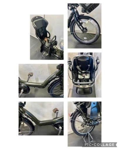 関東全域送料無料 保証付き 電動自転車 ブリヂストン アンジェリーノ 20インチ 8.9ah 3人乗り 緑