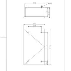 Janis 壁掛収納棚 色：ホワイト 品番：LTC3301T-A ⑩