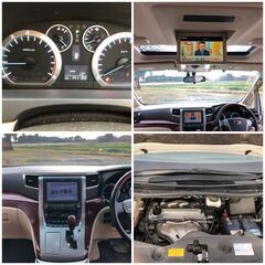 【車検あり】H22/ヴェルファイア/上級グレード/2.4V/サンルーフ/14万キロ/FF/両側パワスラ/冷蔵庫/フリップダウンモニターの画像
