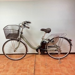 【八王子駅周辺直接受け取り】シティサイクル クリーム色　前カゴ付き 八王子駅周辺直接受け取り】シティサイクル クリーム色 前カゴ