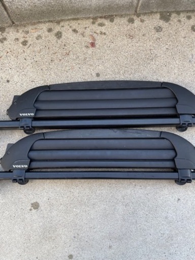 【値下げ】Thule ボルボ純正ルーフバー、スキーキャリアセット　ルーフレール装着車用