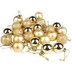 【大量OK】クリスマスオーナメント ボール 4cm 金 ゴールド 24個入りですの画像