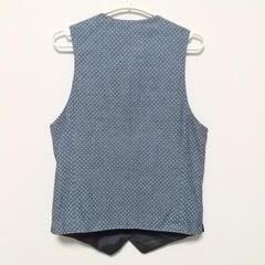 【美品 84%OFF】RATTLE TRAPメンズ リバーシブル ベスト L グレー ドットの画像