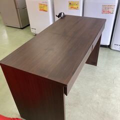 【リサイクルショップ　ピカソ　小松原】コンセント付き シンプルデスク ブラウン★6922★の画像