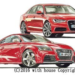 GC-172 アウディTT/A6 限定版画 直筆サイン有 額装済...