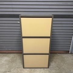 本棚 グレー 3段の画像