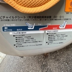 チャイルドシート差し上げますの画像