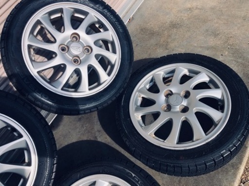 冬タイヤ 155/60R15 軽自動車コンパクトカー用ダイハツ純正アルミ付バリ山スタッドレス4本組