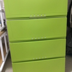 4段衣装ケース　ライム
