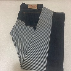 【譲り先決定】未使用 児島ジーンズ モンキーコンボ ヒッコリーの画像