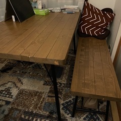 ニトリヴィンテージテイストテーブル&ベンチ