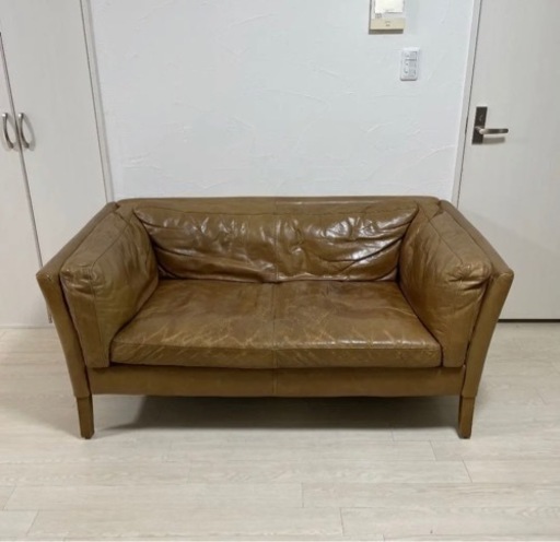 【値下げ】HALO ハロ　２人掛けソファ　オールドサドルナッツ