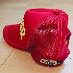 スラッシャー メッシュキャップ赤 サイズフリーの画像