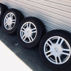 冬タイヤ 185/65R14 便利なマルチホイール付きバリ山スタ...