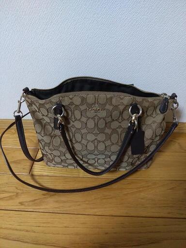 終了　【超美品】COACH　シグネチャー　ショルダーバッグ