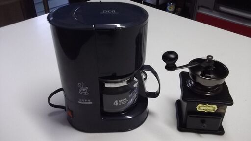 コーヒーメーカープラス豆引きミルのセット