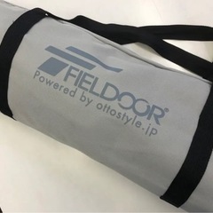 FIELDOOR アウトドアコット A-03 ライトグレー 木目調の画像