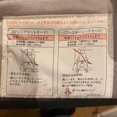 アップリカ　ジュニアシートの画像