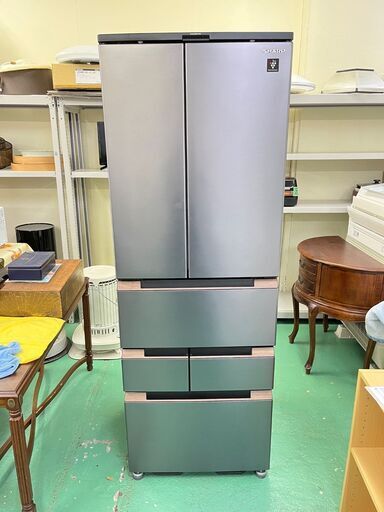 ★美品★SJ-MF46H 自動製氷機 6D冷蔵庫 2021年 457L 使用期間短い プラズマクラスター SHARP シャープ キッチン 生活家電 参考価格約29万円