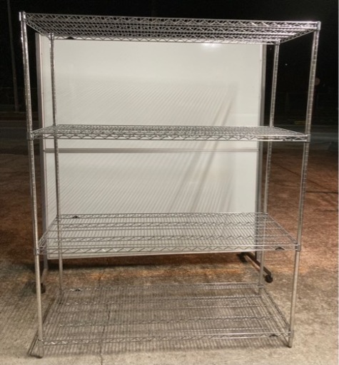 マルゼン ワイヤーシェルフ 4段 収納 棚 メタルラック 中古