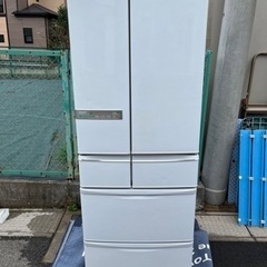 2012年製 SHARP 自動製氷機能付 6ドア 高級 冷凍冷蔵庫【SJ-XF47W】465L フレンチドア プラズマクラスター7000搭載 
