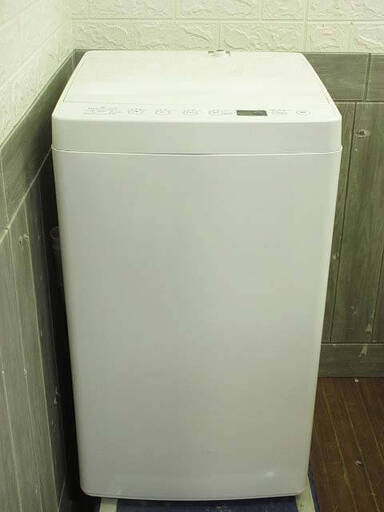 ss4357　アマダナ　全自動洗濯機　AT-WM45B　4.5kg　ホワイト　amadana　全自動電気洗濯機　ステンレス槽　縦型　上開き　シンプル　スリム　コンパクト　白　1人暮らし　単身者向け