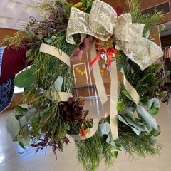 ハーブクリスマスリース作り