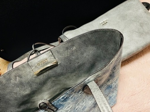 GUESS リバーシブル デニム トートバッグ
