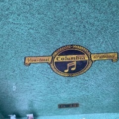 昭和レトロ、コロンビア、ポータブル蓄音機の画像