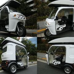 ★APトライク『走行僅か737km』ルーフボックス 前後ドラレコ 3人乗り側車付軽二輪★東京/大田区【下取OK】の画像