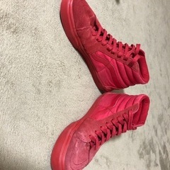 VANS バンズ SK8-HI スケート ハイ ボルケーノ フレイム ファイアー★ 25.0cm スニーカー レッドの画像
