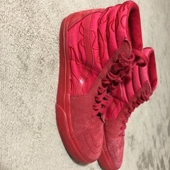 VANS バンズ SK8-HI スケート ハイ ボルケーノ フレイム ファイアー★ 25.0cm スニーカー レッドの画像