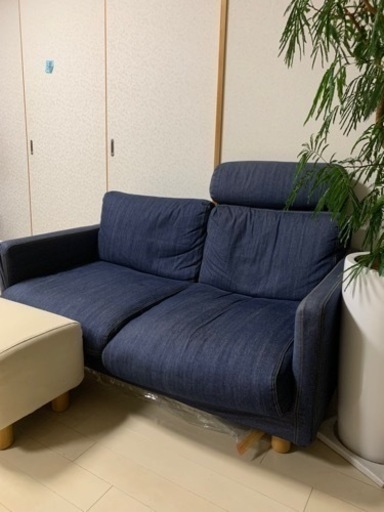 無印良品　2P綿デニム ソファー