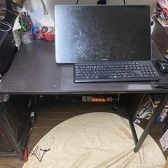 【お譲り先が決まりました】ラック付きパソコンデスク　幅120cm...