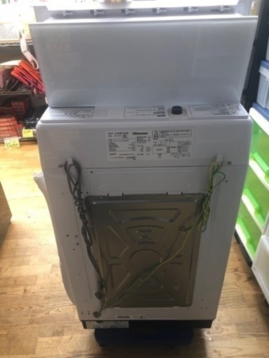 K161★Hisens製★2019年製7.5㌔洗濯機★6ヵ月間保証付き★近隣配送・設置可能