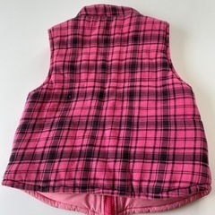 チェックベスト　140cm リバーシブルの画像