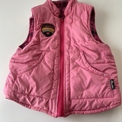 チェックベスト　140cm リバーシブルの画像