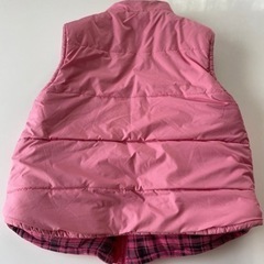 チェックベスト　140cm リバーシブルの画像