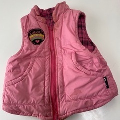 チェックベスト　110cm リバーシブルの画像