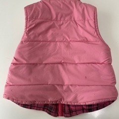 チェックベスト　110cm リバーシブルの画像