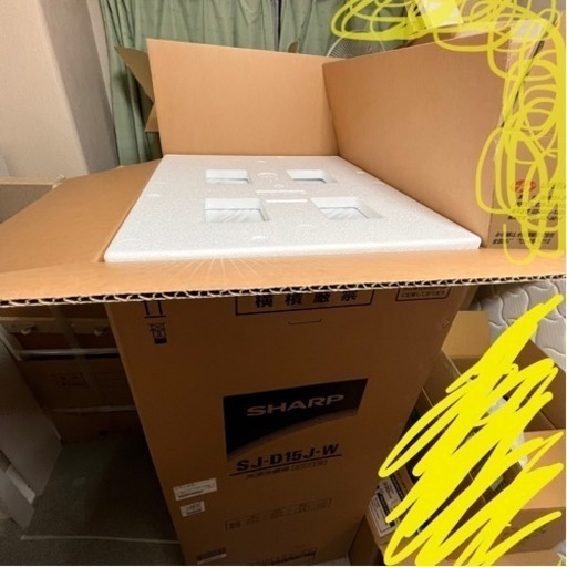 新品未使用・冷蔵庫SJ-D15J-W （シャープ）