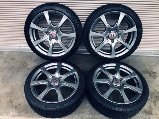 冬タイヤ 225/45R18 ホンダ純正アルミ付きブリヂストン ブリザックVRX バリ山4本組