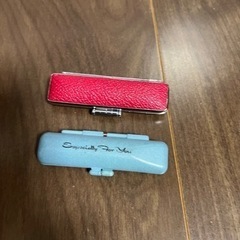 印鑑ケース　赤　ブルー